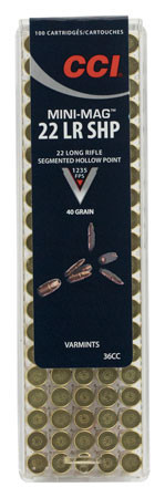 CCI Mini-Mag 22 LR 40 Grain Segmented Hollow Point