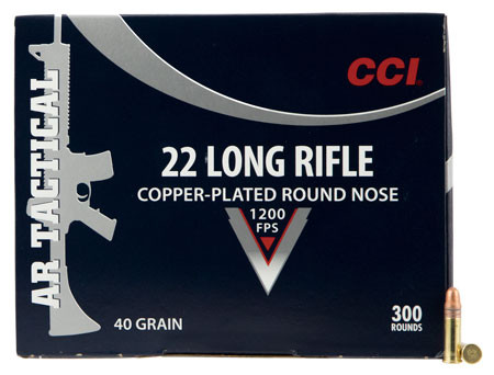 CCI Tactical 22 LR 40 Grain Copper-Plated Round Nose