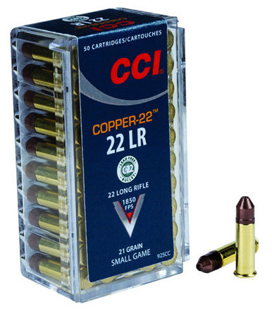 CCI Copper-22 22 LR 21 Grain Copper Hollow Point