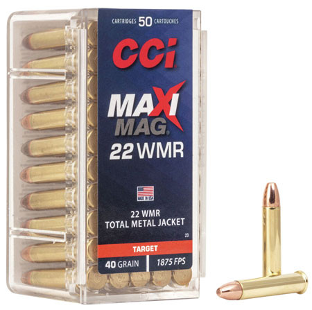 CCI Maxi-Mag 22 WMR 40 Grain Total Metal Jacket view 2