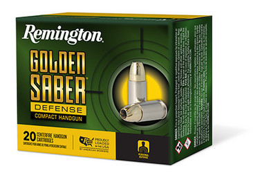 Remington Golden Saber Defense Compact 45 ACP 230 Grain Brass Jacket Hollow Point