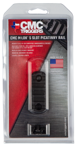 CMC Triggers Picatinny Rail 2.50" 5 Slot MLOK Black