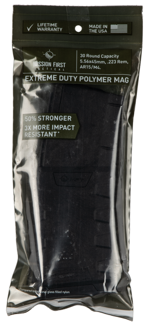 Mission First Tactical Extreme Duty 223 Rem/5.56 NATO 30 Round AR-15 M4 Magazine Black view 2