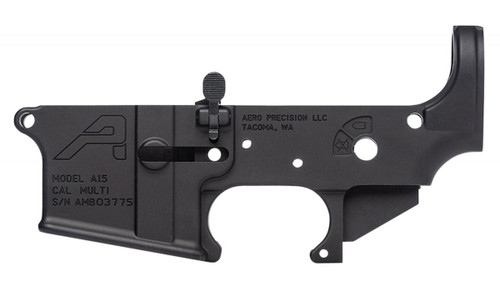 Aero Precision AR15 Assembled Ambidextrous Lower Receiver Gen 2 Anodized Black APAR501102AC