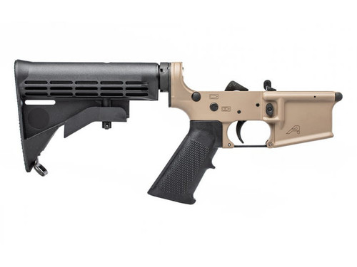 Aero Precision AR15 Complete Lower Receiver w/A2 Grip/M4 Stock FDE