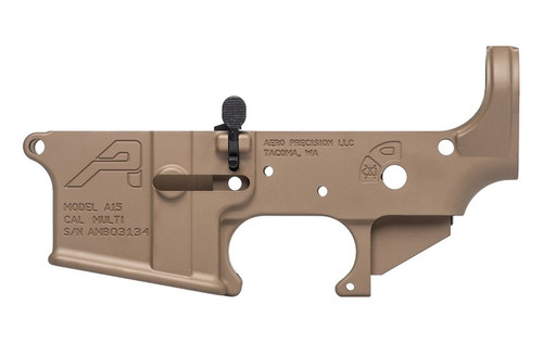 Aero Precision AR15 Assembled Ambidextrous Lower Reciever Gen 2 FDE APAR501202AC