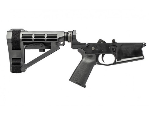 Aero Precision M5 Pistol Complete Lower Receiver w/ MOE Grip & SBA4 Brace Anodized/Black