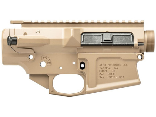 Aero Precision M5 Threaded Assembled Receiver Set FDE Cerakote