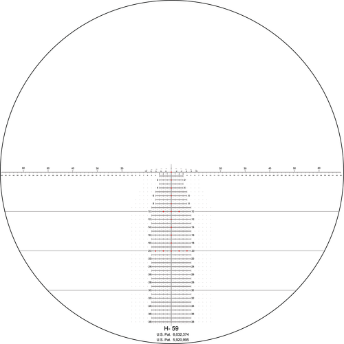Nightforce ATACR 5-25X56mm F1 ZeroStop™ .1 Mil-Radian DigIllum™- PTL H59