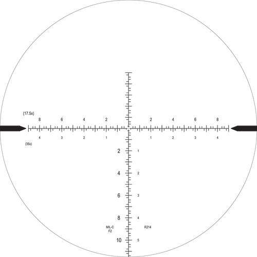 Nightforce ATACR 7-35X56mm ZeroStop™ .1 Mil-Radian DigIllum™ Center Only Illumination PTL Mil-C™