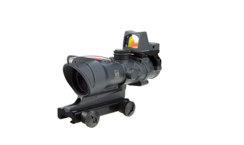 Trijicon ACOG 4x32 Dual Illuminated Red Chevron .223 Reticle & LED 3.25 MOA Red Dot RMR Type 2 view 2