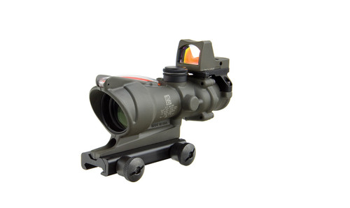 Trijicon ACOG 4x32 Dual Illuminated Red Chevron .223 Reticle & LED 3.25 MOA Red Dot RMR Type 2 view 2