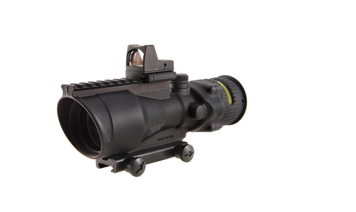 Trijicon ACOG 6x48 Dual Illuminated Amber Chevron .223 Reticle & LED 6.5 MOA Red Dot RMR Type 2 view 2