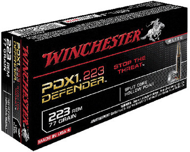 Winchester Defender 223 Rem 77 Grain Split Core Hollow Point