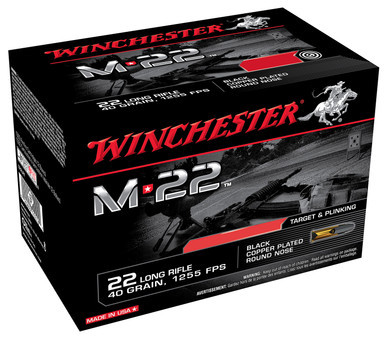 Winchester M22 22 LR 40 Grain Black Copper Plated Round Nose