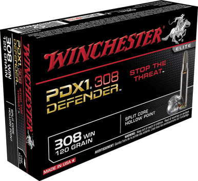 Winchester Defender 308 Win 120 Grain Split Core Hollow Point