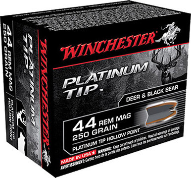 Winchester Platinum Tip 44 Mag 250 Grain Platinum Tip Hollow Point