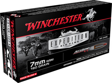 Winchester Expedition Big Game 7mm WSM 160 Grain Winchester AccuBond CT