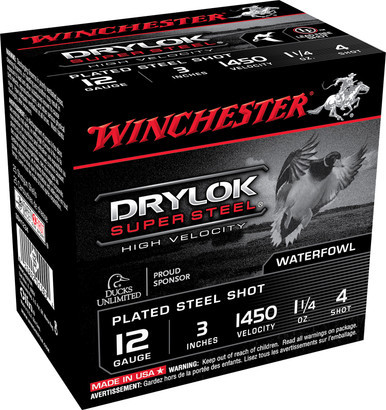 Winchester DryLock Super High Velocity 12 Gauge 1 1/4 oz 4 Shot