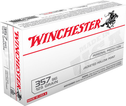 Winchester USA 357 Sig 125 Grain Jacketed Hollow Point USA357SJHP