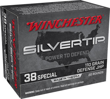 Winchester Silvertip 38 Special 110 Grain Silvertip Jacketed Hollow Point