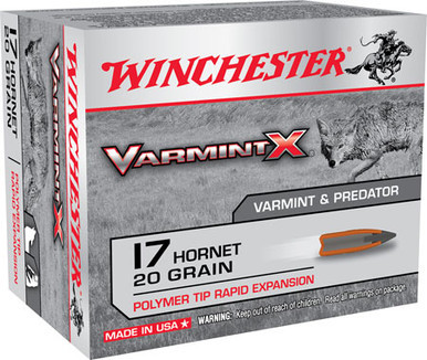 Winchester Varmint X 17 Hornet 20 Grain Polymer Tip Rapid Expansion