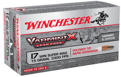 Winchester Varmint X 17 WSM 15 Grain Polymer Tip Rapid Expansion