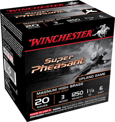 Winchester Super Pheasant Magnum High Brass 20 Gauge 1 1/4 oz 6 Shot