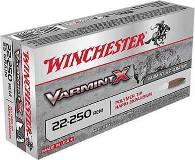 Winchester Varmint X 22-250 Rem 38 Grain Lead Free Polymer Tip Rapid Expansion