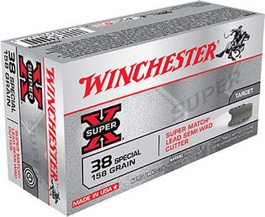 Winchester Super X 38 Special 158 Grain Super Match Lead Semi-Wadcutter