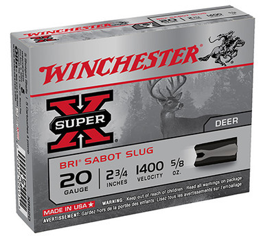 Winchester Super X 20 Gauge 5/8 oz BRI Sabot Slug Shot