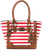 Bulldog Tote Concealed Carry Purse Cherry Stripe