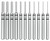 Real Avid Accu-Punch 11 Piece Roll Pin Punch Set AVAPK-RP