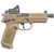 FNX-45 Tactical .45 ACP Manual Safety DA/SA (2) 15+1 5.3" Threaded Barrel Trijicon Night Sights Vortex Viper FDE view 2