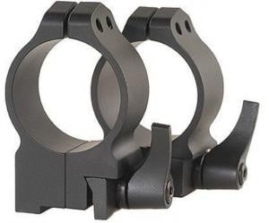 Warne Maxima QD Ruger M77 Scope Rings Medium 30mm Black Steel