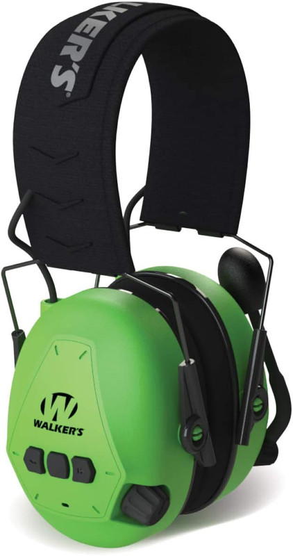 Walker's Passive Bluetooth Muff HI VIZ GREEN
