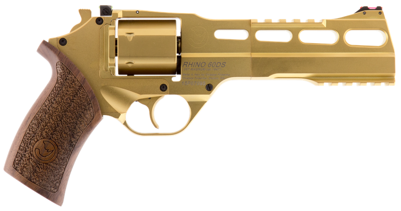 Chiappa Rhino 60DS 357 Mag 6" Gold with Walnut Grips