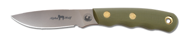 Knives of Alaska Alpha Wolf 3.75" Drop Point OD Green