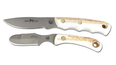 Knives of Alaska Alpha Wolf/Muskrat Combo Fixed Stag