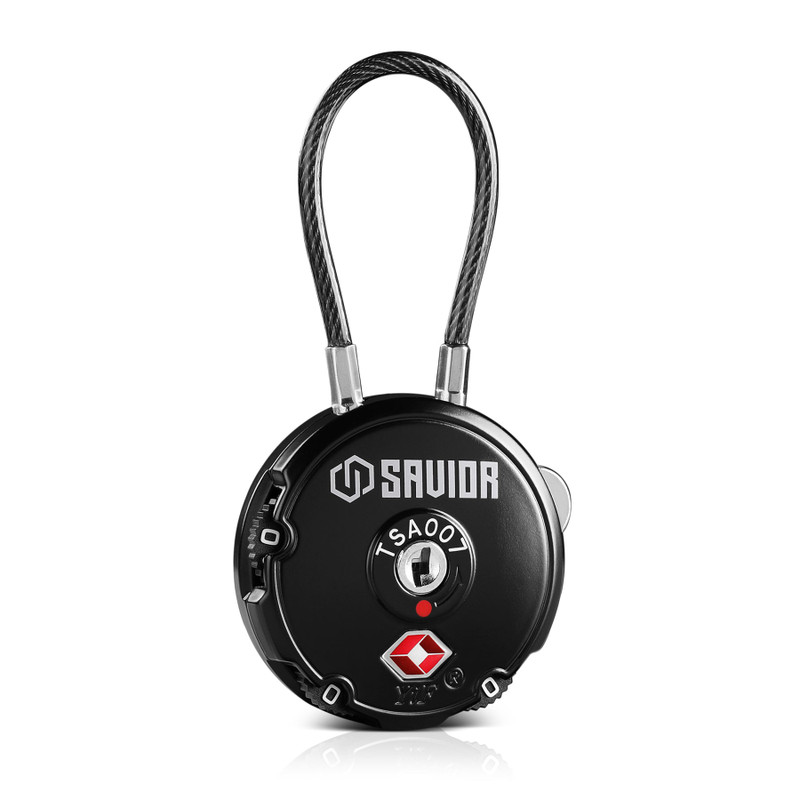 Savior Equipment 3 Digit Cable Lock Single Black