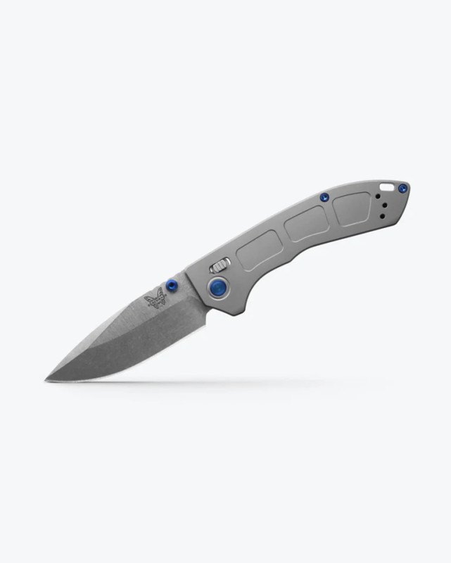 Benchmade Mini Narrows Folding 2.98" Reverse Drop Point Gray