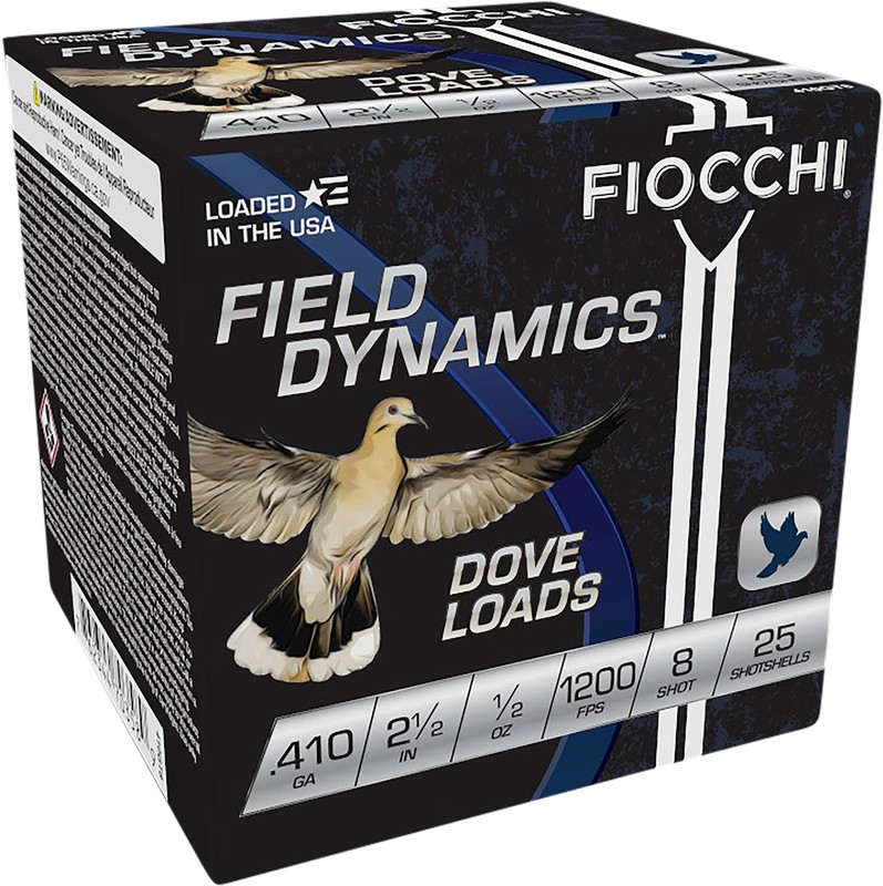 Fiocchi Field Dynamics Dove & Quail 8 Shot 410 Gauge 2.5"