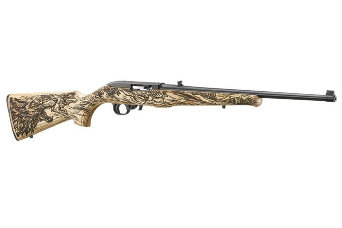 Ruger 10/22 Carbine 22 LR 18.5" Engraved Wolf