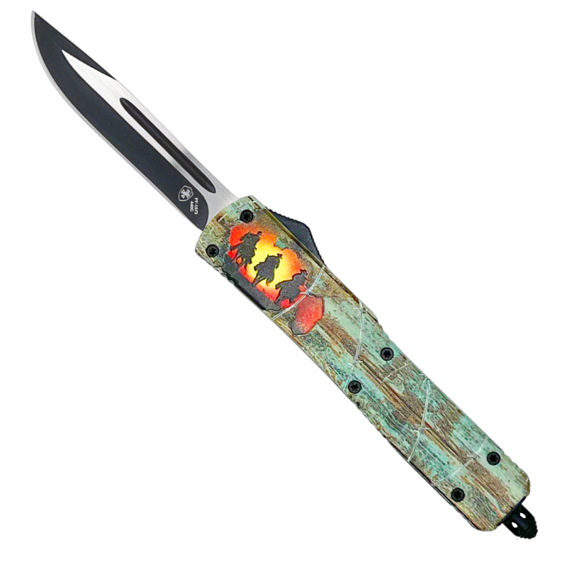 Templar Knife Gen II Cattle Drive OTF Drop Point Black 3.5"
