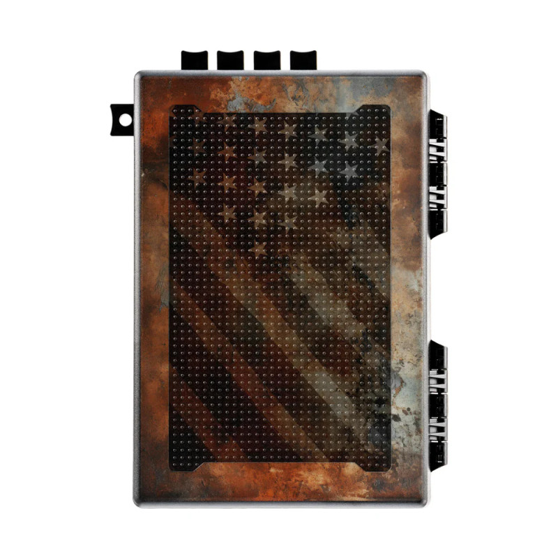 Stopbox USA Compact Handgun Case Rustic Flag