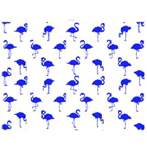 DC 10011 Flamingos Blue Underglaze Transfer 18 X 14