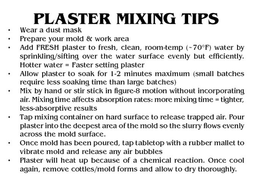 Plaster Mixing Tips