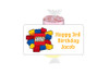 Personalised Birthday Lego Lovehearts (9 Pack)