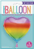 Rainbow Heart Foil Balloon