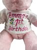 Personalised Pink 1st Birthday Teddy